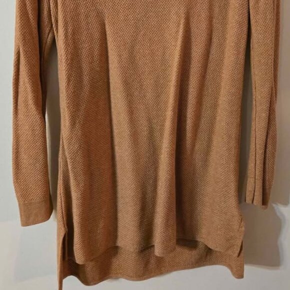 Old Navy V-Neck Spice Orange Textured Knit Long Sleeve Tunic Top Size Large - Picture 3 of 11